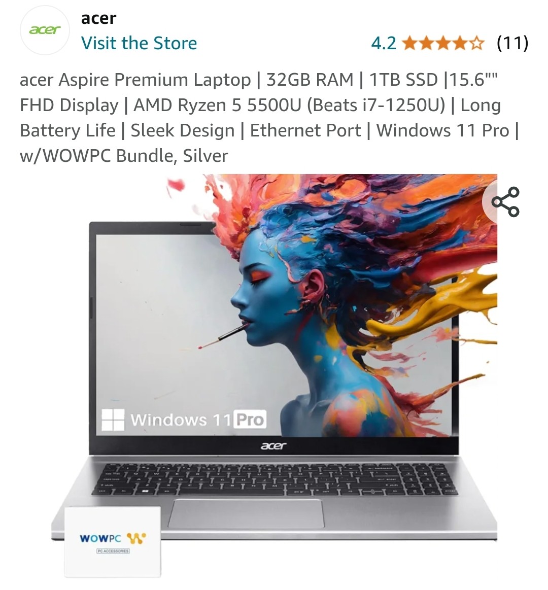 Laptop Acer Aspire Premium - Por Encargo